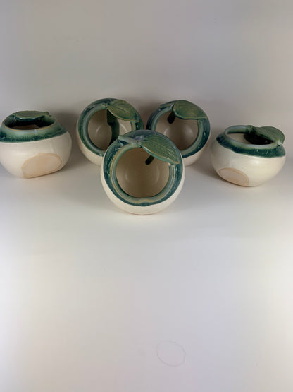 Ceramic Apple Bowl/ Pincher/ Honey Bowl