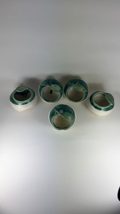Ceramic Apple Bowl/ Pincher/ Honey Bowl