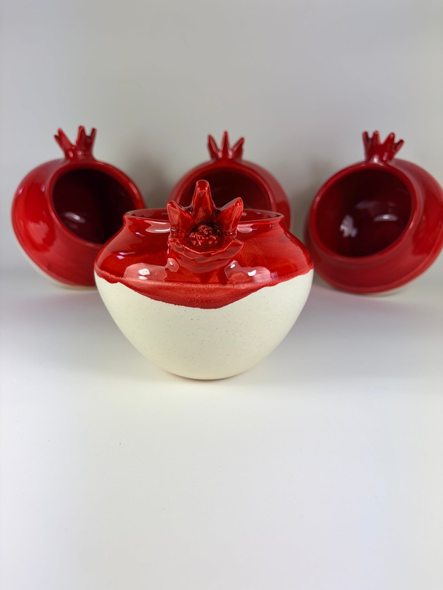 Half pomegranate ceramic bowl/ half pincher