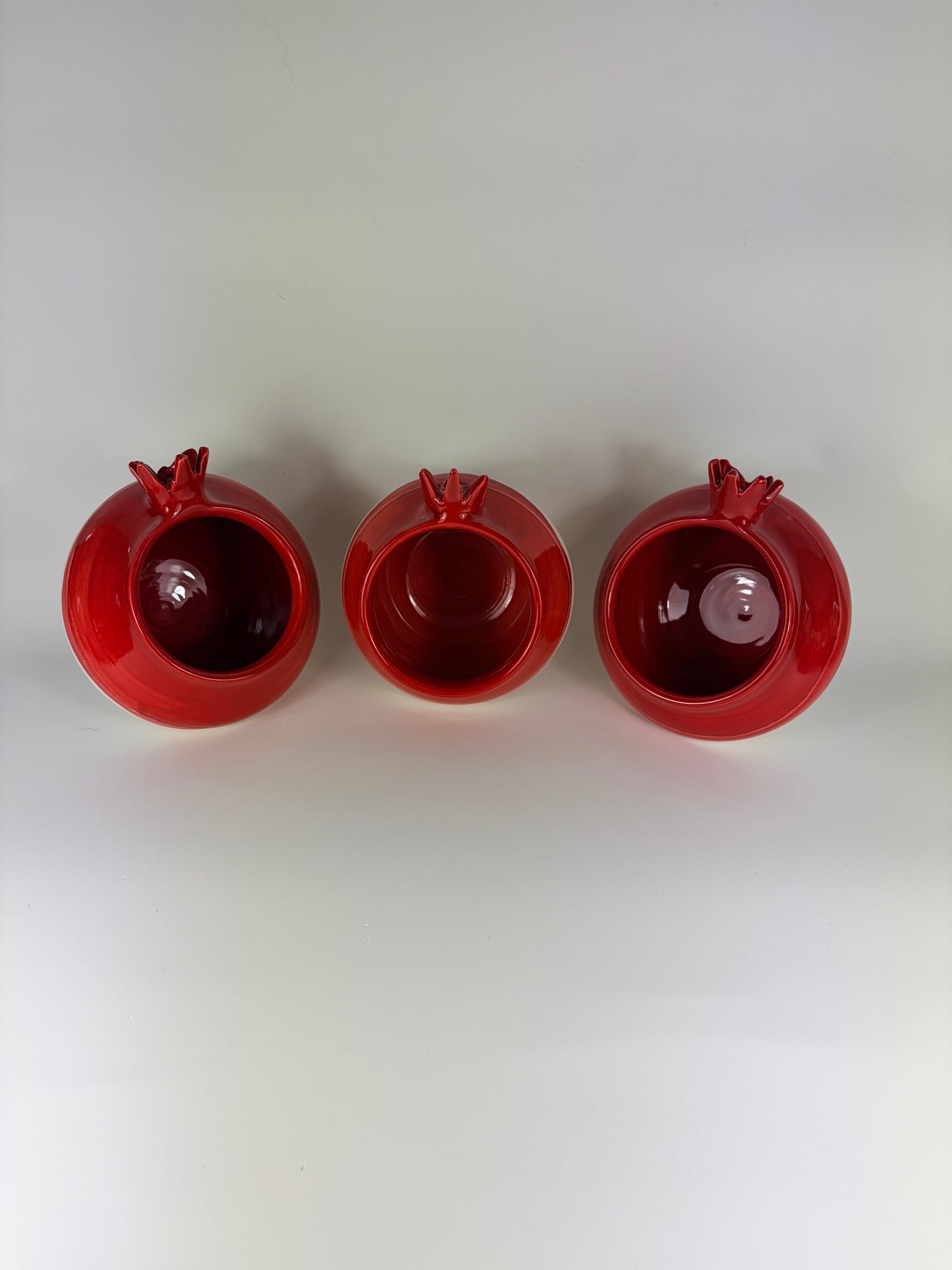 Half pomegranate ceramic bowl/ half pincher