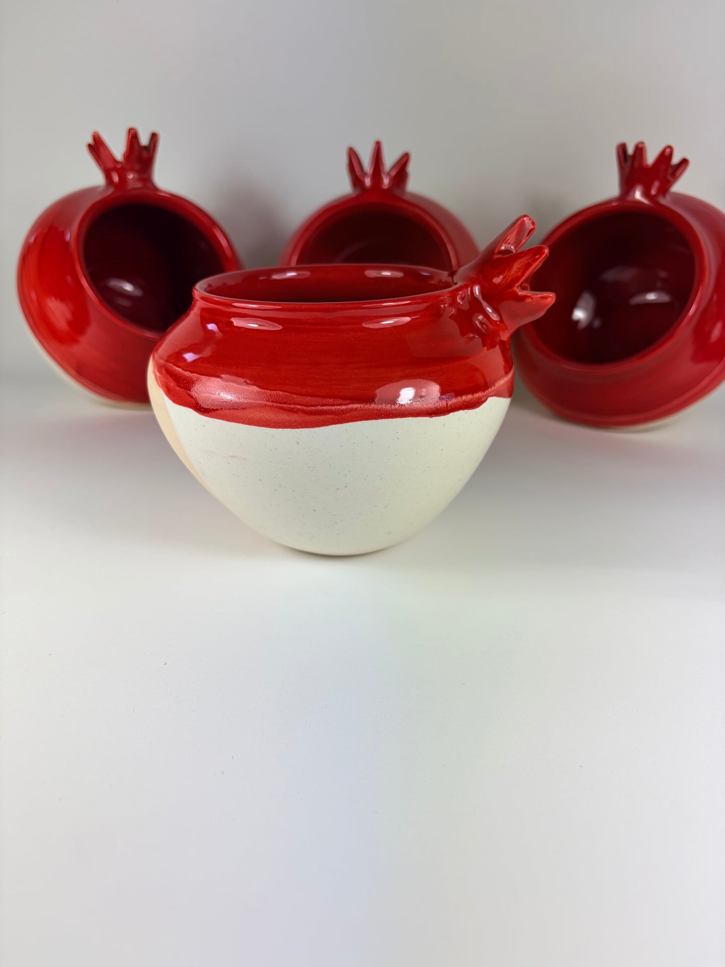 Half pomegranate ceramic bowl/ half pincher