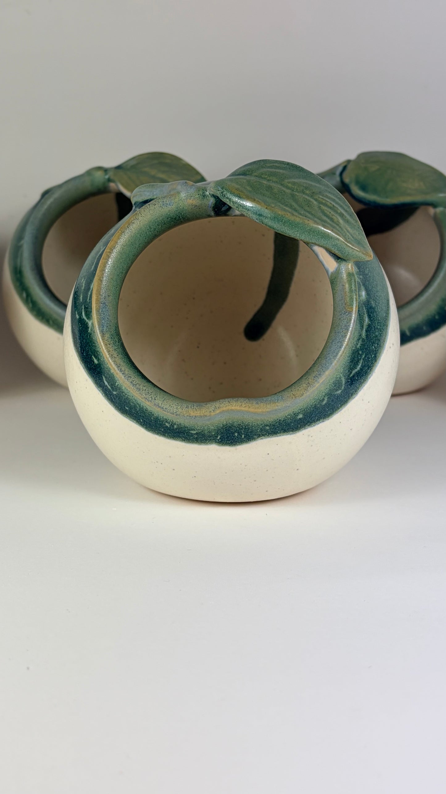 Ceramic Apple Bowl/ Pincher/ Honey Bowl
