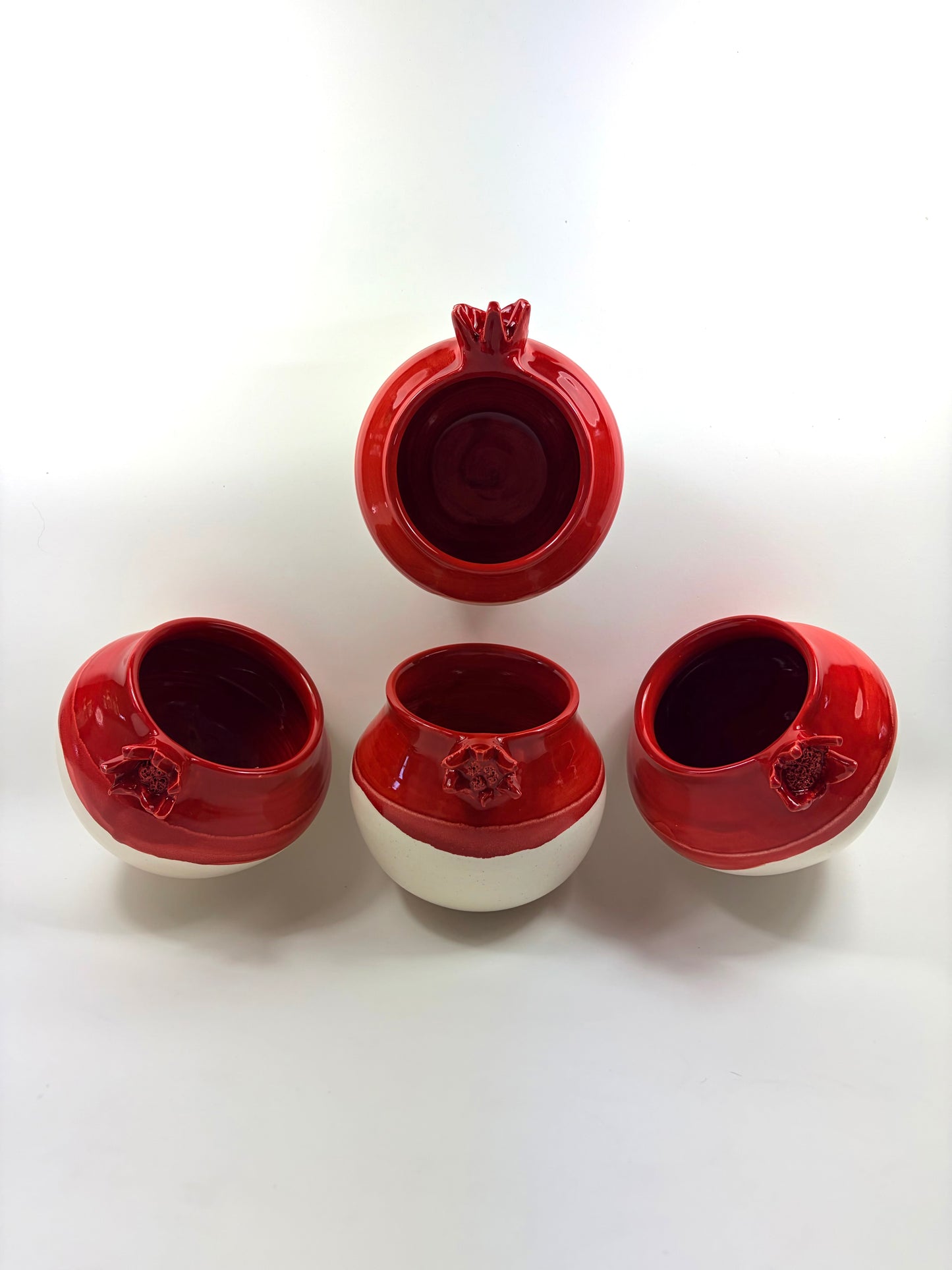 Half pomegranate ceramic bowl/ half pincher