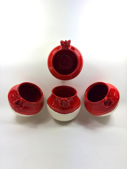 Half pomegranate ceramic bowl/ half pincher