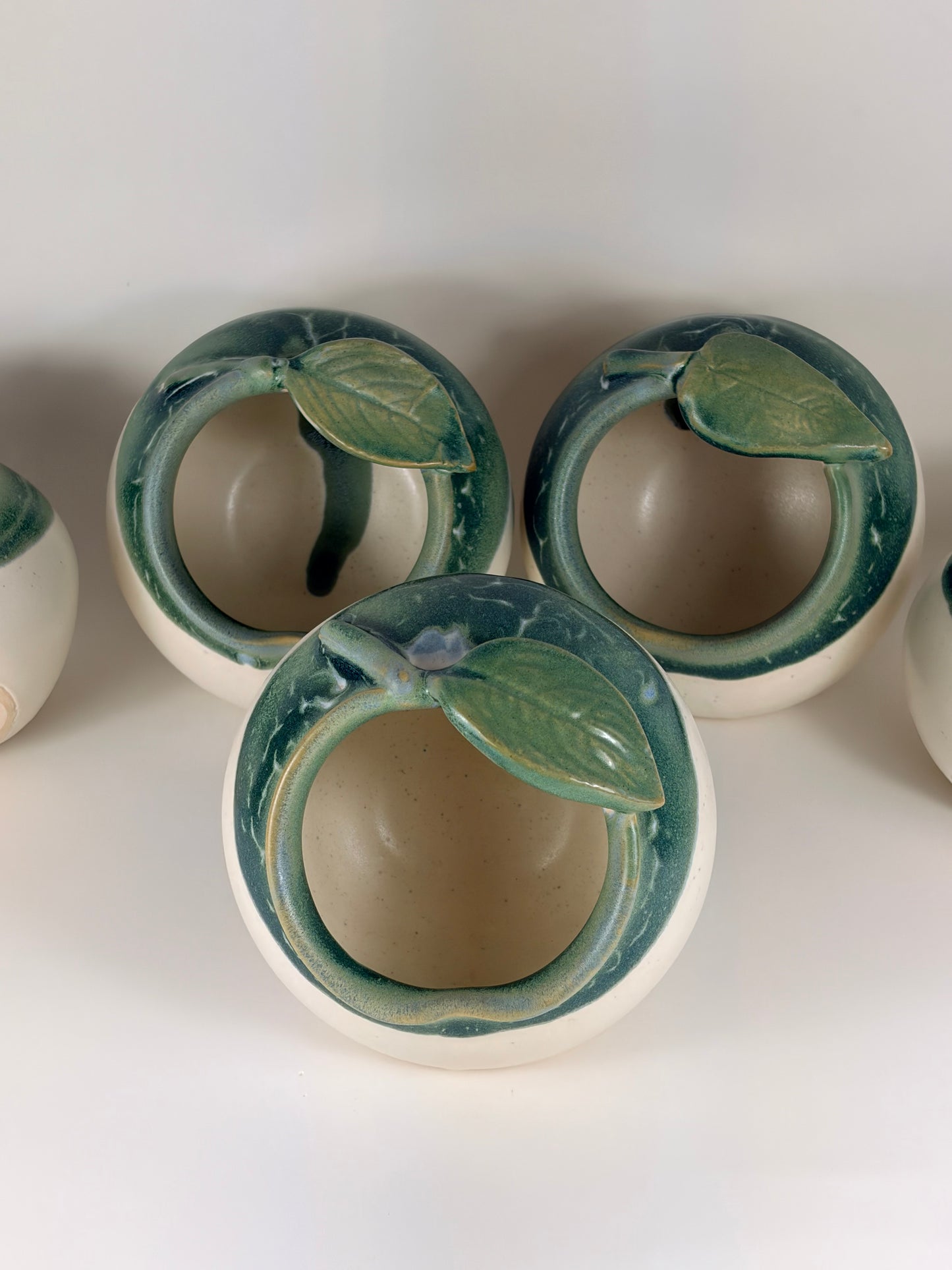 Ceramic Apple Bowl/ Pincher/ Honey Bowl