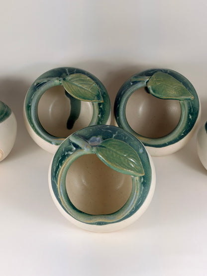 Ceramic Apple Bowl/ Pincher/ Honey Bowl