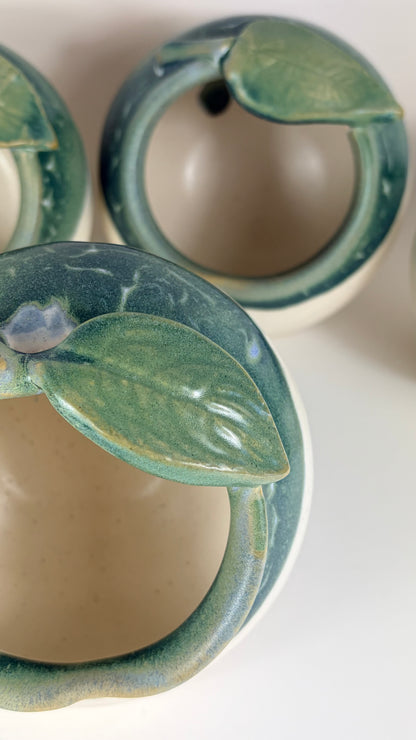 Ceramic Apple Bowl/ Pincher/ Honey Bowl