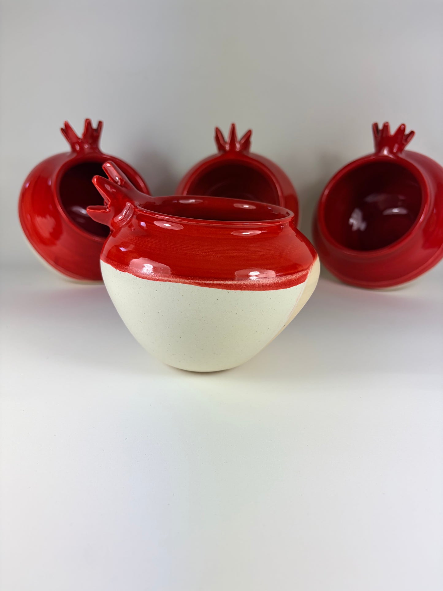 Half pomegranate ceramic bowl/ half pincher