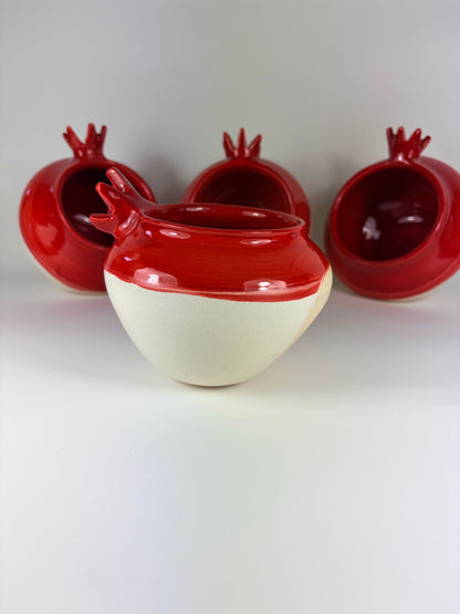 Half pomegranate ceramic bowl/ half pincher