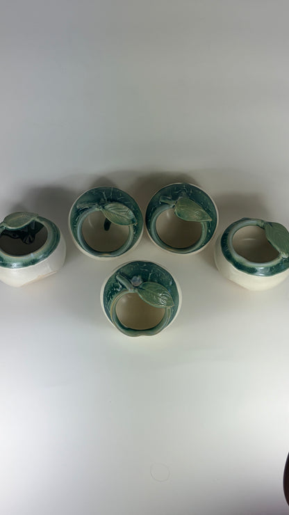Ceramic Apple Bowl/ Pincher/ Honey Bowl