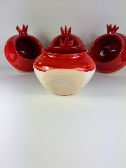 Half pomegranate ceramic bowl/ half pincher