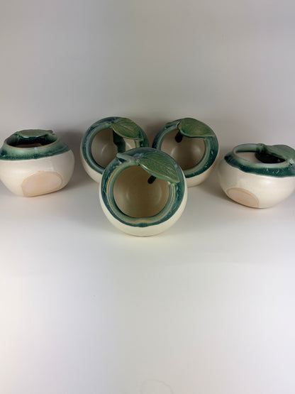Ceramic Apple Bowl/ Pincher/ Honey Bowl