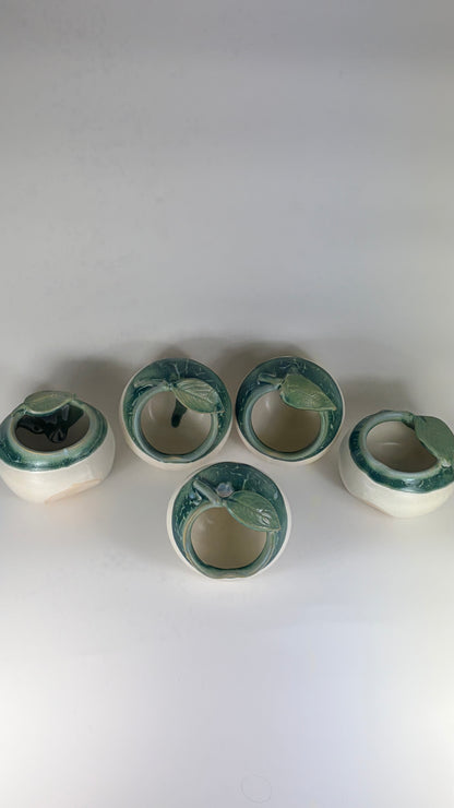 Ceramic Apple Bowl/ Pincher/ Honey Bowl