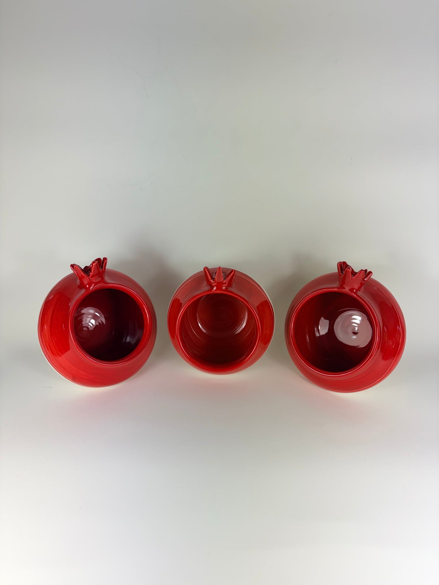 Half pomegranate ceramic bowl/ half pincher