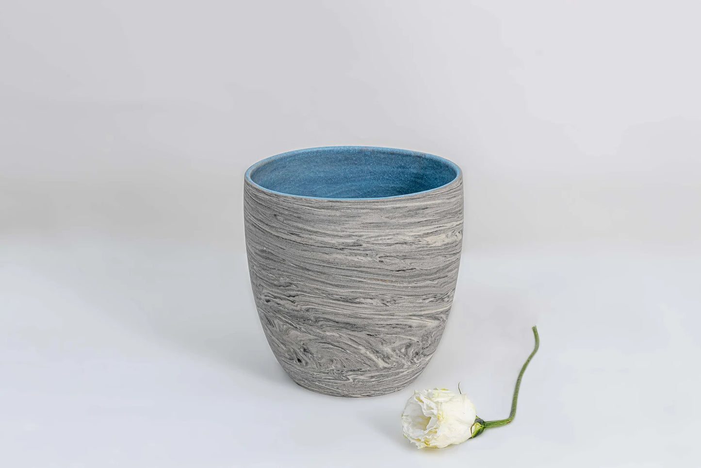 Marbled Tall Bowl Vessel