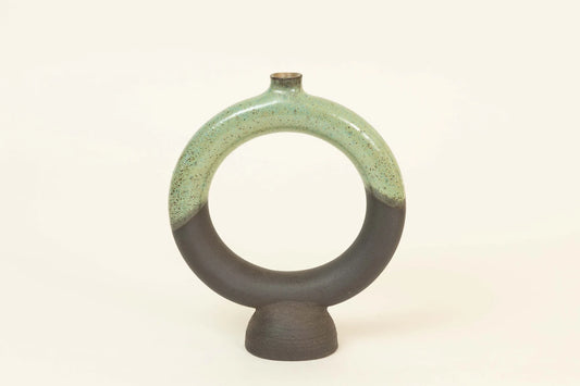 Jade Donut Vase/Candle Holder