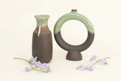 Jade Donut Vase/Candle Holder