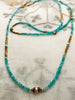 Amazonite Pyrite Long Stacking Necklace