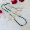 Malachite Pyrite long stacking Necklace